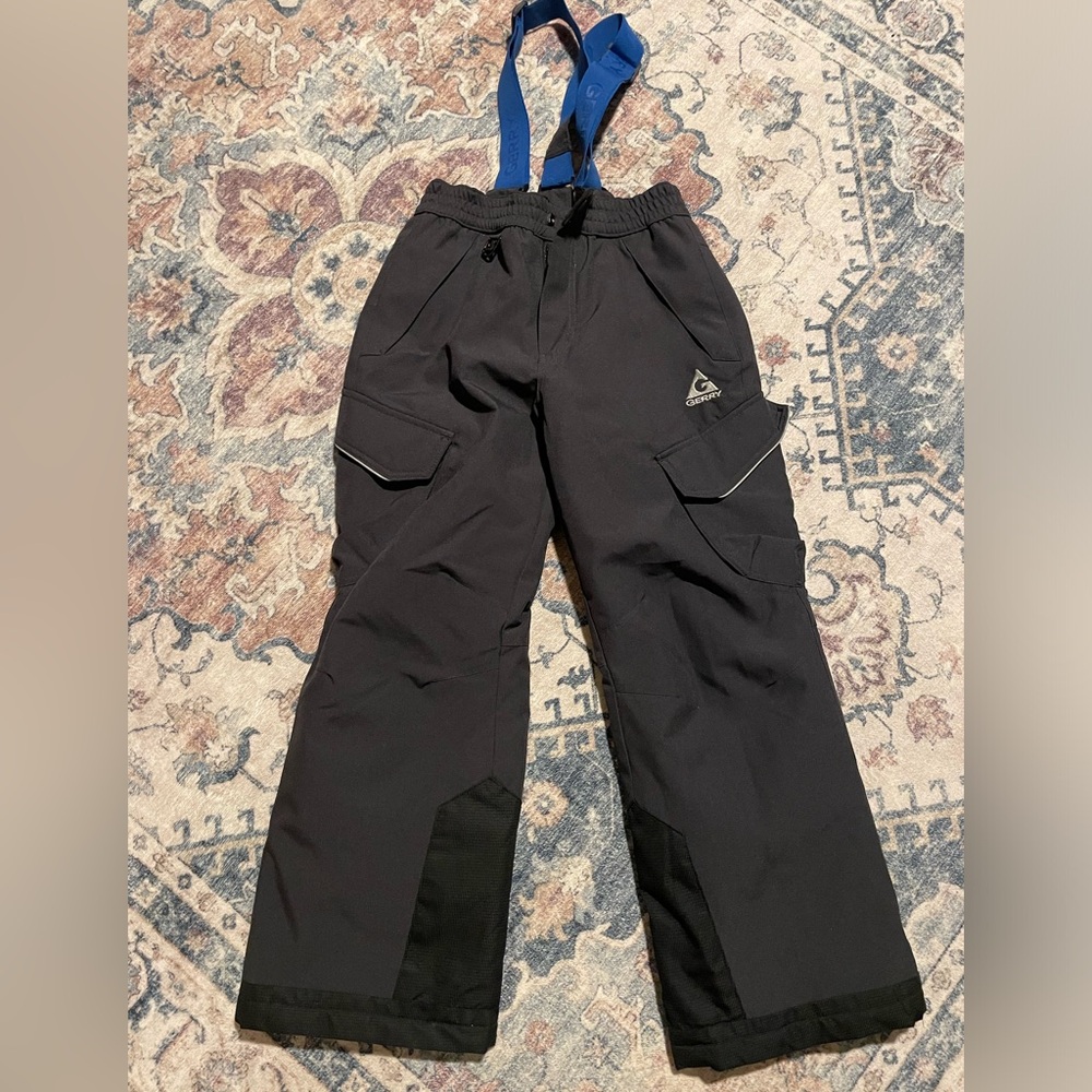 Gerry Kids Black snow pants with Blue Straps